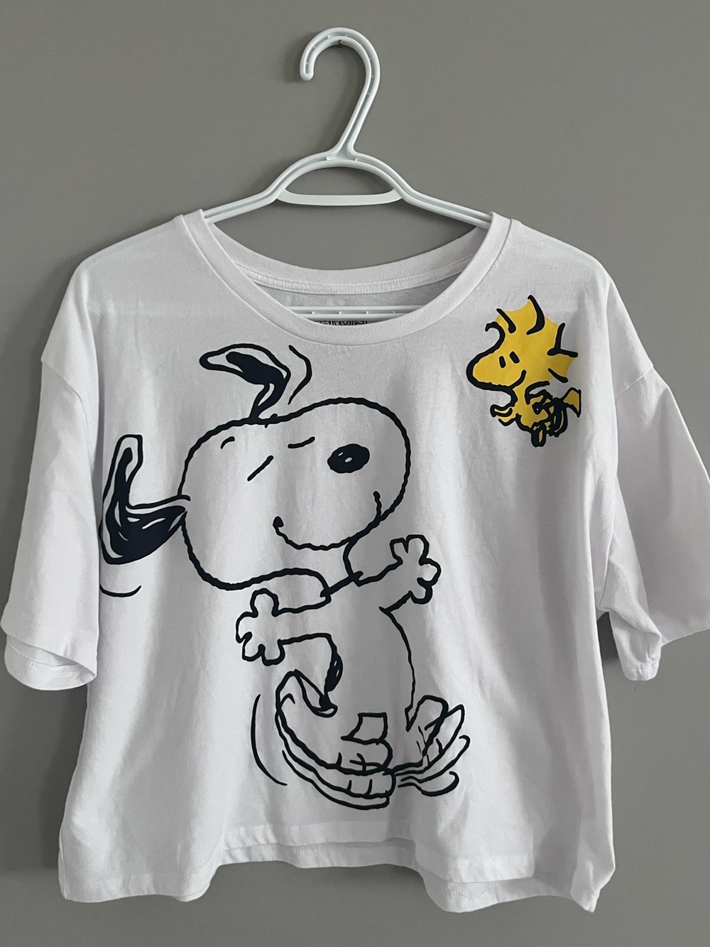 Peanuts Snoopy & Woodstock Graphic Crop Top Shirt Women’s XL